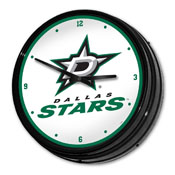 Dallas Stars: Illuminated Retro Diner Wall Clock, NHDALS-550-01