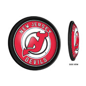 New Jersey Devils: Round Slimline Illuminated Wall Sign, NHNJDV-130-01