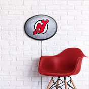 New Jersey Devils: Ice Rink - Oval Slimline Illuminated Wall Sign, NHNJDV-140-02