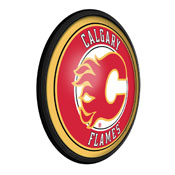 Calgary Flames: Round Slimline Illuminated Wall Sign, NHCALG-130-01