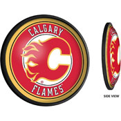 Calgary Flames: Round Slimline Illuminated Wall Sign, NHCALG-130-01