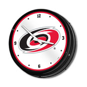 Carolina Hurricanes: Illuminated Retro Diner Wall Clock, NHCARH-550-01