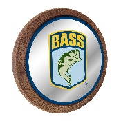 Bassmaster: "Faux" Barrel Top Mirrored Wall Sign, FNB-LIBASS-245-01A
