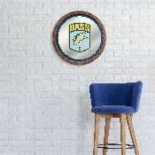 Bassmaster: "Faux" Barrel Top Mirrored Wall Sign, FNB-LIBASS-245-01A