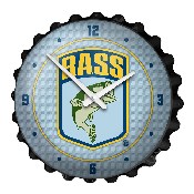 Bassmaster: Bottle Cap Wall Clock, FNB-LIBASS-540-01A