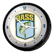 Bassmaster: Retro Lighted Wall Clock, FNB-LIBASS-550-01A