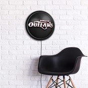 World of Outlaws: Round Slimline Lighted Wall Sign, LIWOOR-130-01
