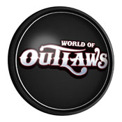 World of Outlaws: Round Slimline Lighted Wall Sign, LIWOOR-130-01