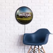 World of Outlaws: Under the Lights - Round Slimline Lighted Wall Sign, LIWOOR-130-02