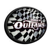 World of Outlaws: Checkered Flag - Oval Slimline Lighted Wall Sign, LIWOOR-140-04