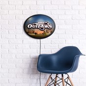 World of Outlaws: Sunset - Oval Slimline Lighted Wall Sign, LIWOOR-140-05