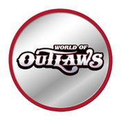 World of Outlaws: Modern Disc Mirrored Wall Sign, FNB-LIWOOR-235-01A