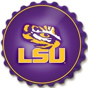 LSU Tigers Team Spirit Bottle Cap Wall SignU