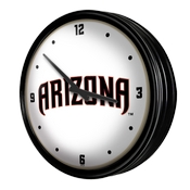 Arizona Diamondbacks: Wordmark - Retro Lighted Wall Clock, MBARIZ-550-02