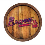 Atlanta Braves: Weathered "Faux" Barrel Top Sign, FNB-MBATLB-240-03