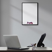 Atlanta Braves: Framed Dry Erase Wall Sign, AGS-MBATLB-613-02A