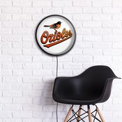 Baltimore Orioles: Alternate Logo - Round Slimline Lighted Wall Sign, MBBALT-130-04