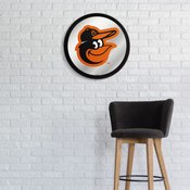 Baltimore Orioles: Modern Disc Mirrored Wall Sign, AGS-MBBALT-235-01A