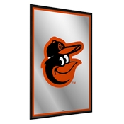 Baltimore Orioles: Vertical Framed Mirrored Wall Sign, AGS-MBBALT-275-01A
