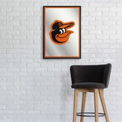 Baltimore Orioles: Vertical Framed Mirrored Wall Sign, AGS-MBBALT-275-01A