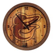 Baltimore Orioles: Branded "Faux" Barrel Top Clock, FNB-MBBALT-560-02