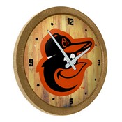 Baltimore Orioles: "Faux" Barrel Top Clock, FNB-MBBALT-560-01
