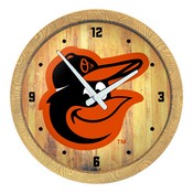 Baltimore Orioles: "Faux" Barrel Top Clock, FNB-MBBALT-560-01