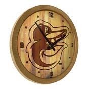 Baltimore Orioles: Branded "Faux" Barrel Top Clock, FNB-MBBALT-560-02
