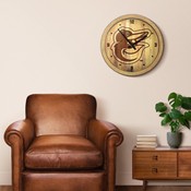 Baltimore Orioles: Branded "Faux" Barrel Top Clock, FNB-MBBALT-560-02