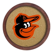 Baltimore Orioles: Logo - "Faux" Barrel Framed Cork Board, AGS-MBBALT-632-01A