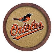 Baltimore Orioles: "Faux" Barrel Framed Cork Board, AGS-MBBALT-632-02A