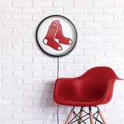 Boston Red Sox: Logo - Round Slimline Lighted Wall Sign, MBBOST-130-02