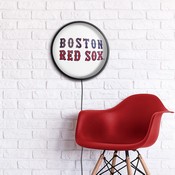 Boston Red Sox: Alternate Logo - Round Slimline Lighted Wall Sign, MBBOST-130-04