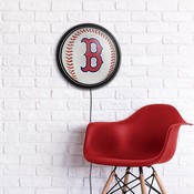 Boston Red Sox: Baseball - Round Slimline Lighted Wall Sign, MBBOST-130-31
