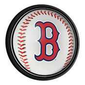 Boston Red Sox: Baseball - Round Slimline Lighted Wall Sign, MBBOST-130-31