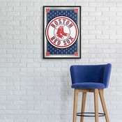 Boston Red Sox: Vertical Team Spirit - Framed Mirrored Wall Sign, MBBOST-275-02
