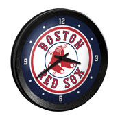 Boston Red Sox: Ribbed Frame Wall Clock, MBBOST-530-01