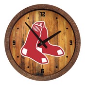 Boston Red Sox: "Faux" Barrel Top Clock, FNB-MBBOST-560-01