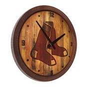 Boston Red Sox: Branded "Faux" Barrel Top Clock, FNB-MBBOST-560-02