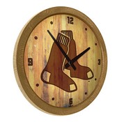 Boston Red Sox: Branded "Faux" Barrel Top Clock, FNB-MBBOST-560-02