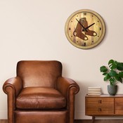 Boston Red Sox: Branded "Faux" Barrel Top Clock, FNB-MBBOST-560-02