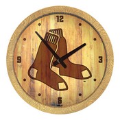 Boston Red Sox: Branded "Faux" Barrel Top Clock, FNB-MBBOST-560-02