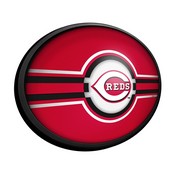 Cincinnati Reds: Oval Slimline Lighted Wall Sign, FNB-MBCINC-140-01A