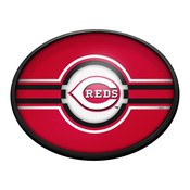 Cincinnati Reds: Oval Slimline Lighted Wall Sign, FNB-MBCINC-140-01A