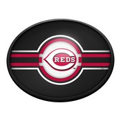 Cincinnati Reds: Oval Slimline Lighted Wall Sign, FNB-MBCINC-140-01A