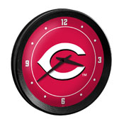 Cincinnati Reds: Logo - Ribbed Frame Wall Clock, MBCINC-530-02