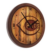 Cincinnati Reds: Branded "Faux" Barrel Top Clock, FNB-MBCINC-560-02