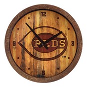 Cincinnati Reds: Branded "Faux" Barrel Top Clock, FNB-MBCINC-560-02