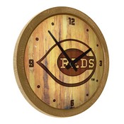 Cincinnati Reds: Branded "Faux" Barrel Top Clock, FNB-MBCINC-560-02