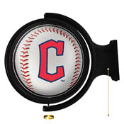 Cleveland Guardians: Baseball - Original Round Rotating Lighted Wall Sign, MBCLVD-115-31